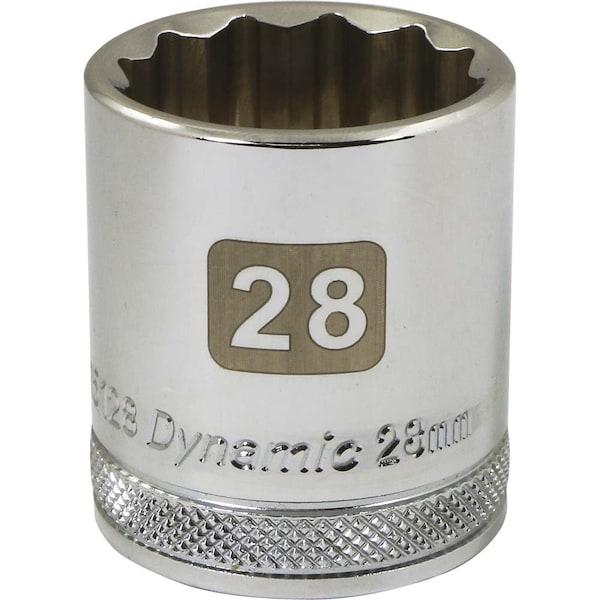 1/2" Drive, 28mm Metric Socket, 12 Points